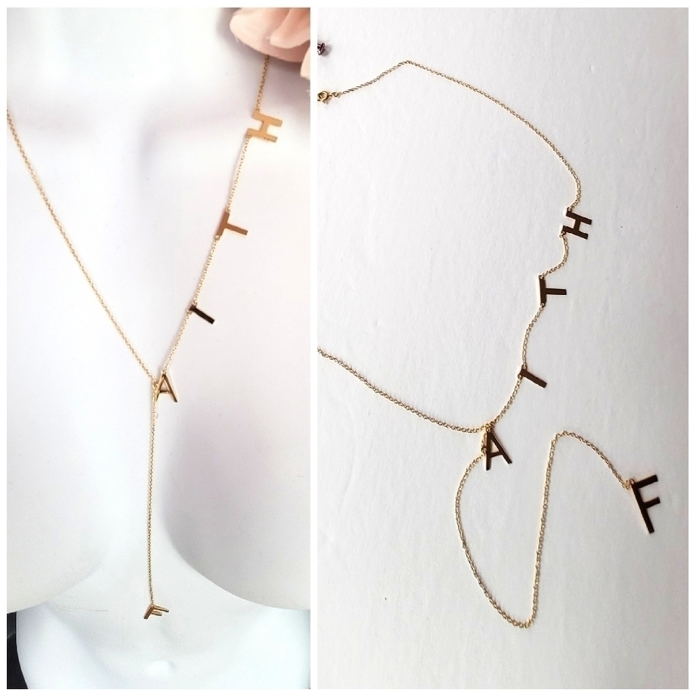 Adornia Faith Lariat Gold